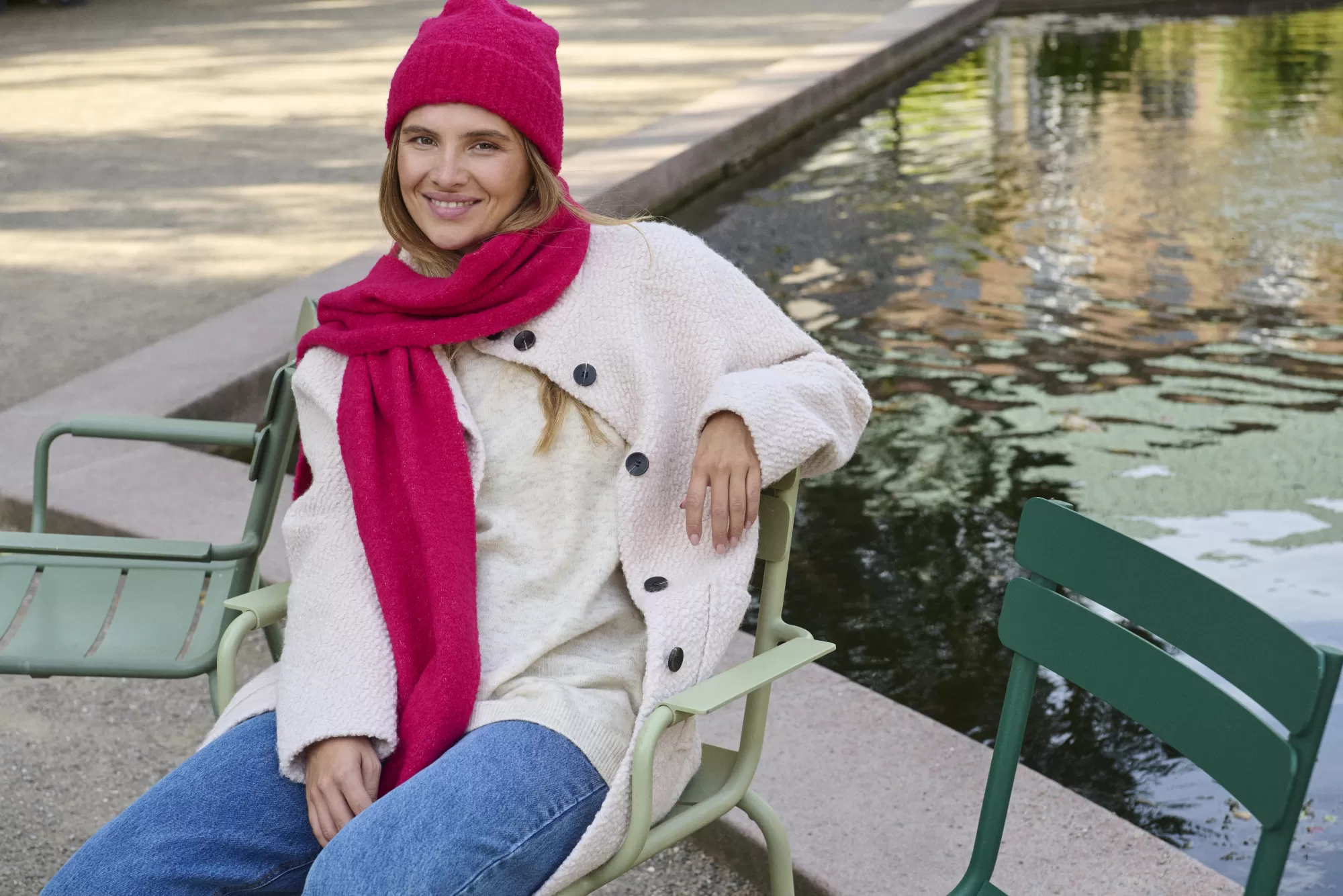 SaintTropez AgitaSZ Scarf BrightRoseMelange Sale