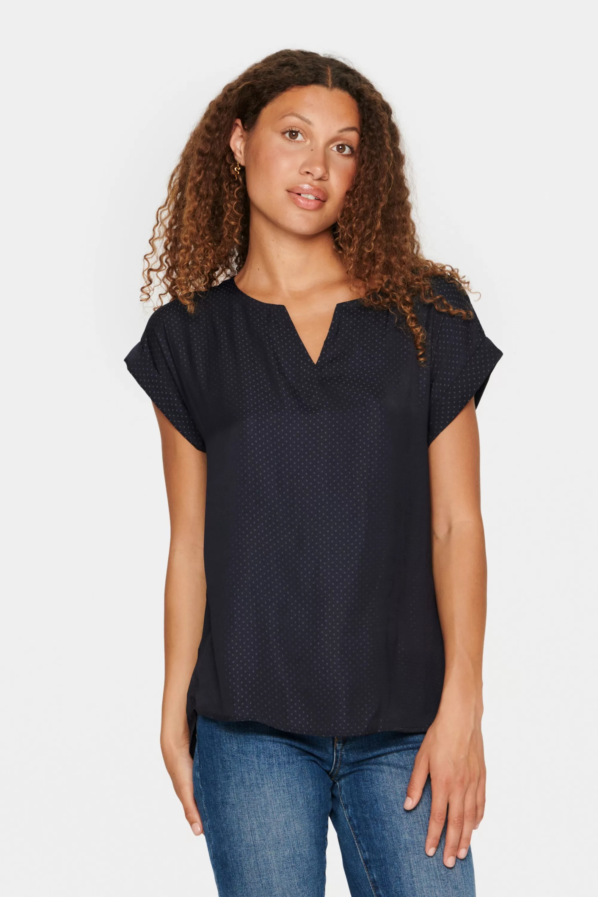 SaintTropez BrianaSZ SS Top BlueDeep Cheap