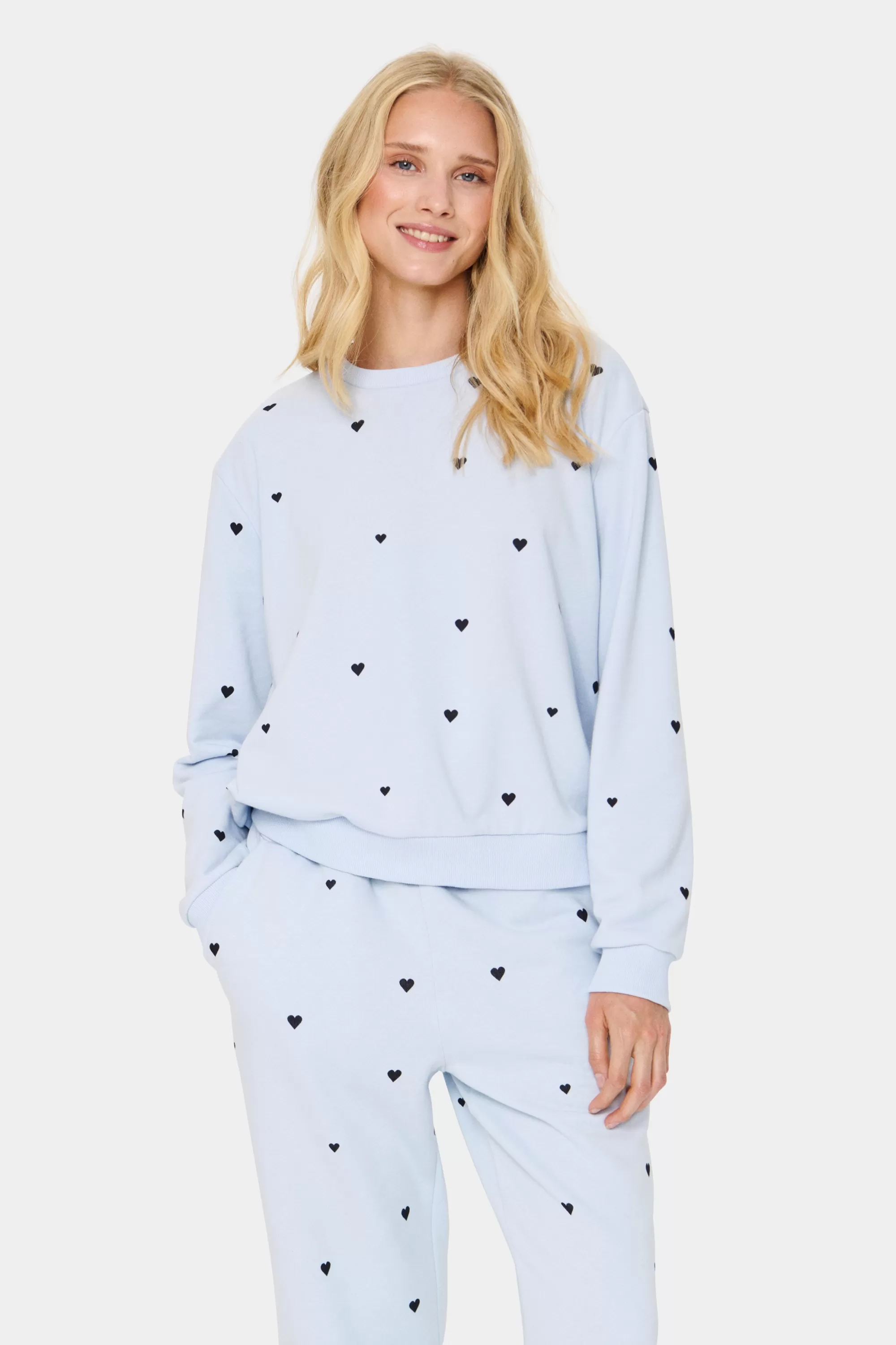 SaintTropez DagnaSZ Sweatshirt HeatherNightSkyHarts Best Sale