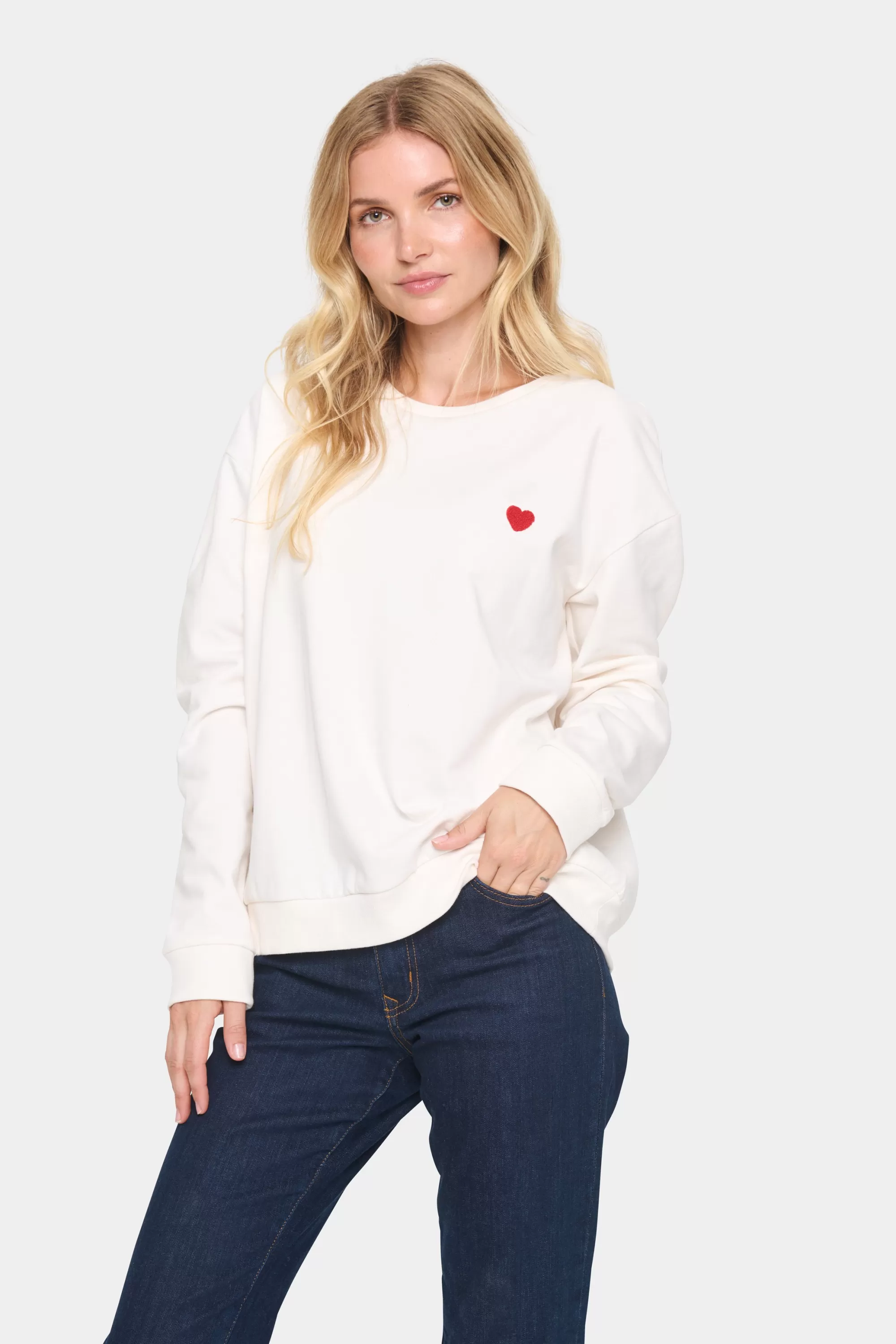 SaintTropez HannikaSZ Sweatshirt Ice New