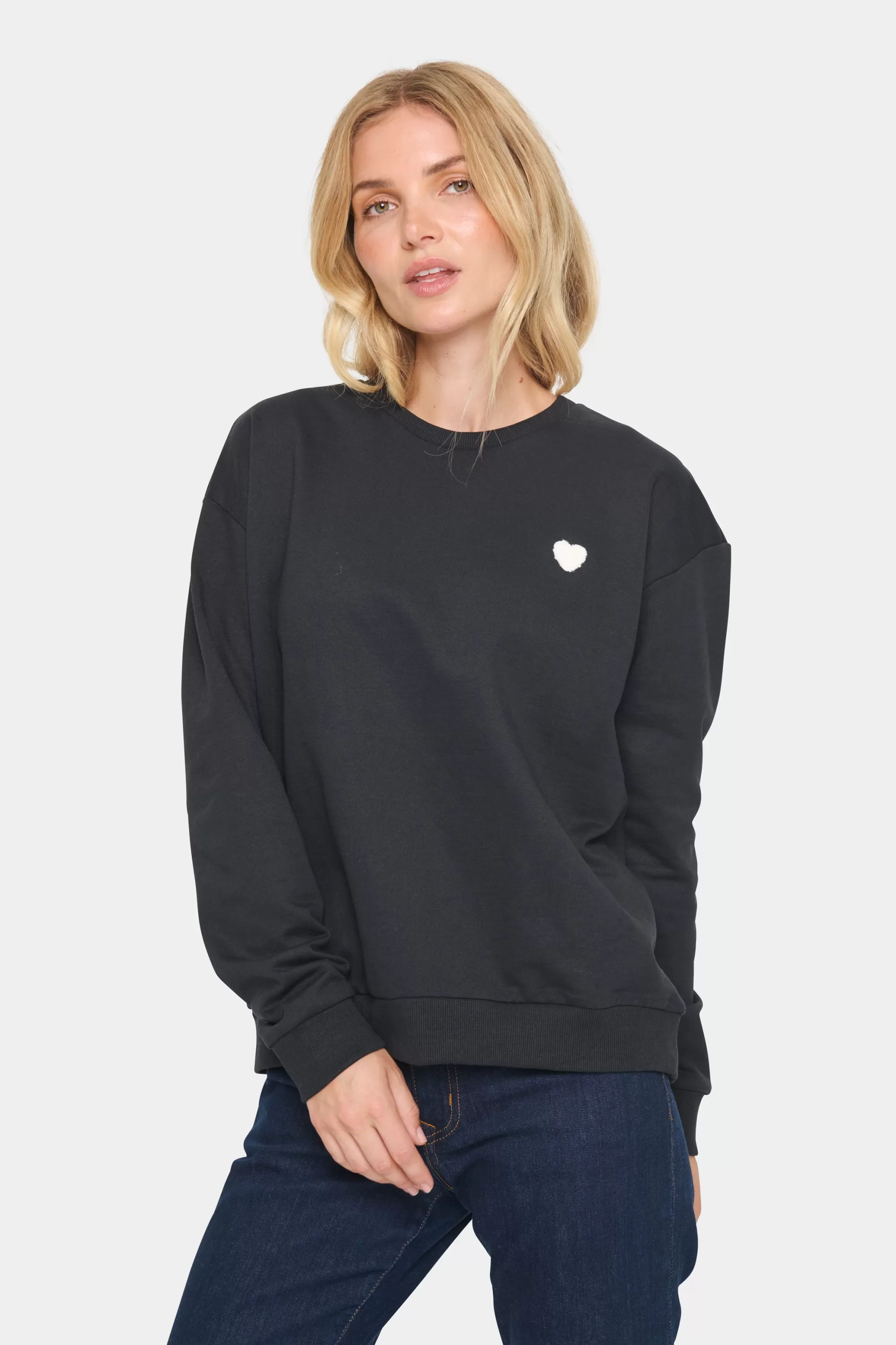 SaintTropez HannikaSZ Sweatshirt Black Sale